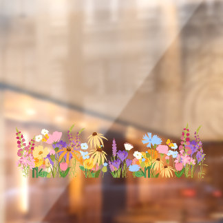 40" Spring Flowers Decoration Door Window Cling