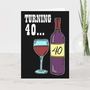 40 Vin 40e Anniversaire Carte