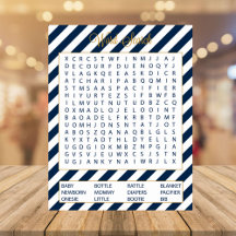 40 Word Search Baby Shower Games Notepad