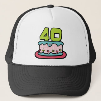 40 Year Old Birthday Cake Trucker Hat