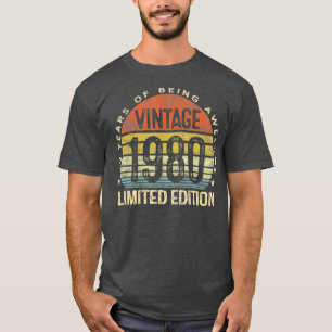 40 Year Old Gifts Vintage 1980 Limited Edition T-Shirt