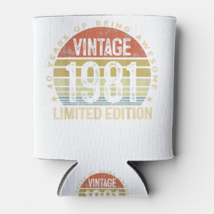 40 Year Old Gifts Vintage 1981 Limited Edition 40t Can Cooler