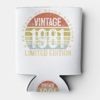 40 Year Old Gifts Vintage 1981 Limited Edition 40t Can Cooler