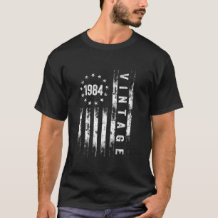 40 Year Old Gifts Vintage 1984 American Flag 40th  T-Shirt