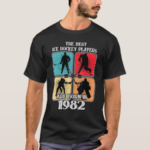 40 Year Old Ice Hockey Player 1982 40th Birthday V T-Shirt