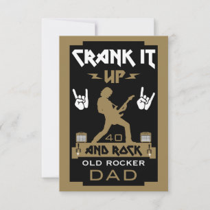 40 Year Old Rockers Birthday Card