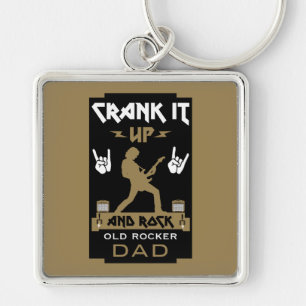40 Year Old Rockers Birthday Keychain