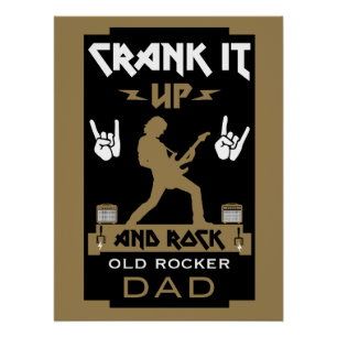 40 Year Old Rockers Birthday Poster