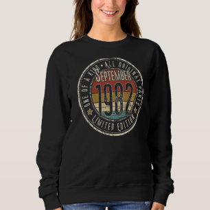 40 Year Old September 1982 Born In 1982 40th Birth Sweatshirt