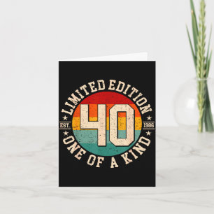 40 year old vintage 1986 limited edition 40th card