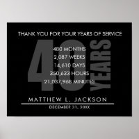 40 Year Retirement or Employee Appreciation Gift