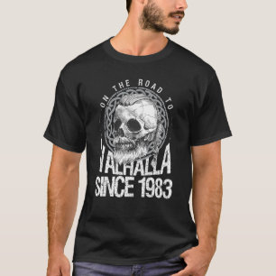 40 Years 1983 Birthday Valhalla Viking Dad T-Shirt