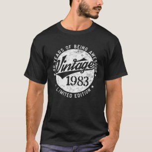 40 Years Being Awesome Vintage 1983 Limited Editio T-Shirt