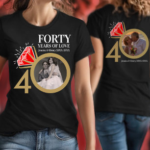 40 years custom anniversary ruby wedding ring T-Shirt