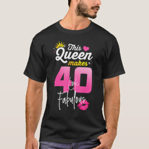 40 Years Old 40 & Fabulous Since 1982 40th Birthd T-Shirt
