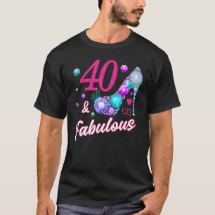 40 Years Old 40 & Fabulous Since 1982 40th Birthd T-Shirt