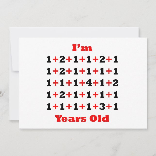 40 Years Old B Red Card (Front)