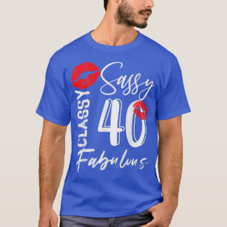 40 Years Old Gifts 40 & Fabulous Since 1982 40th B T-Shirt