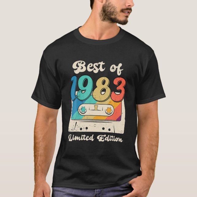 40 Years Old Gifts Best Of 1983 Cassette Tape 40th T-Shirt (Front)