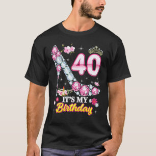 40 Years Old It's My 40th Birthday Pink Diamond Sh T-Shirt