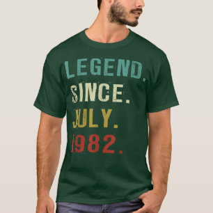 40 Years Old Legend Since July 1982 40th Birthday T-Shirt