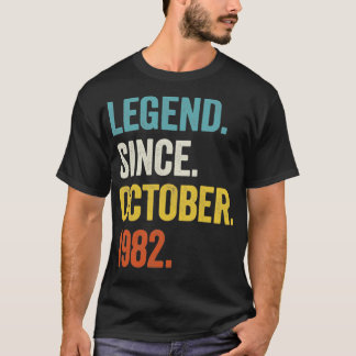 40 Years Old Legend Since October 1982 40th Birthd T-Shirt