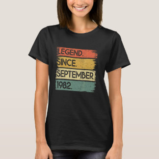 40 Years Old Legend Since September 1982 40th Birt T-Shirt