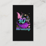 40 Years Old Mermaid 40th Birthday Wife Girlfriend Business Card<br><div class="desc">40 Years Old Gift for Mermaid 40th Birthday Wife Girlfriend.</div>