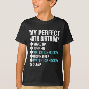 40 Years Old Perfect 40th Birthday Ice Hockey 40th T-Shirt
