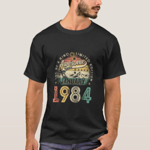 40 Years Old Vintage January 1984 Gifts 40th Birth T-Shirt