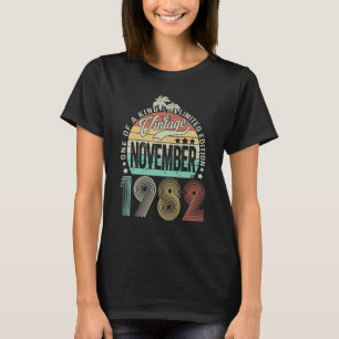 40 Years Old Vintage November 1982 40th Birthday M T-Shirt