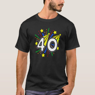 40 Years Old Vintage Number Fourty 40th Birthday P T-Shirt