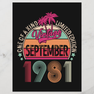 40 Years Old Vintage Sep 1981 40th Birthday Letterhead