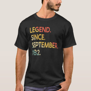 40 Years Vintage Legend Since September 1982 40th T-Shirt