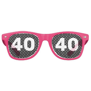 40E ANNIVERSAIRE 40 FÊTE ROSE LUNETTES DE SOLEIL T