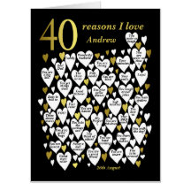 40e anniversaire 40 raisons Je t'aime