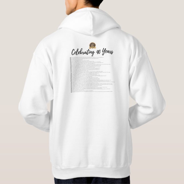 40e anniversaire Afficher le titre Sweat - shirt à (Dos)