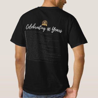 40e anniversaire Afficher le titre T-shirt - Noir