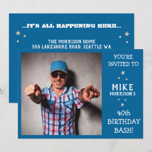 40e anniversaire Bash - Invitation de fête d'anniv