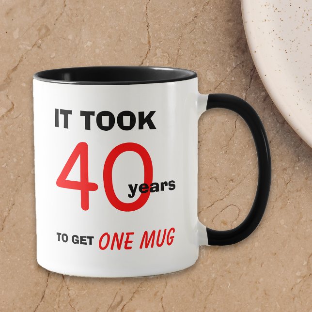 40e Anniversaire Cadeaux pour Hommes Mug - Drôle (Créateur téléchargé)