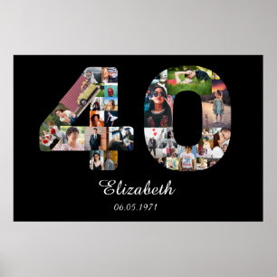 40e anniversaire Créez votre propre affiche photo 