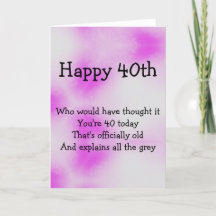 40e anniversaire de la carte d'amusement