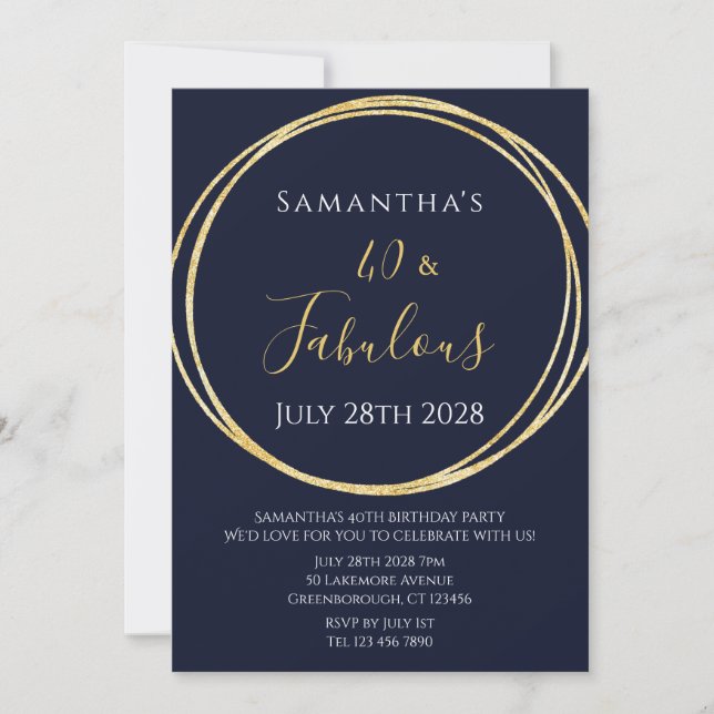 40e anniversaire de la Marine Invitation d'anniver (Devant)