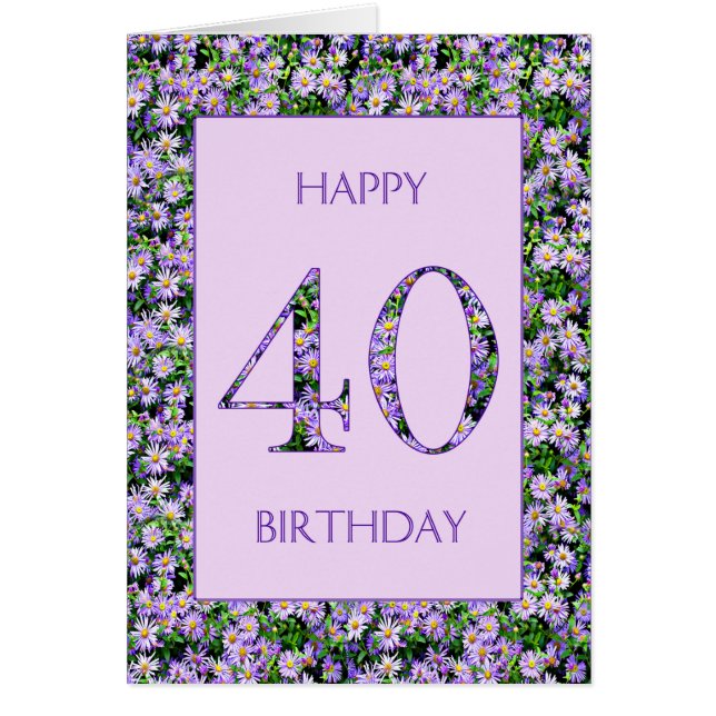 40e anniversaire de marguerites violettes (Devant)
