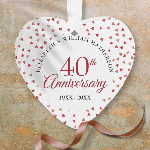 40e anniversaire de mariage Cœurs de rubis