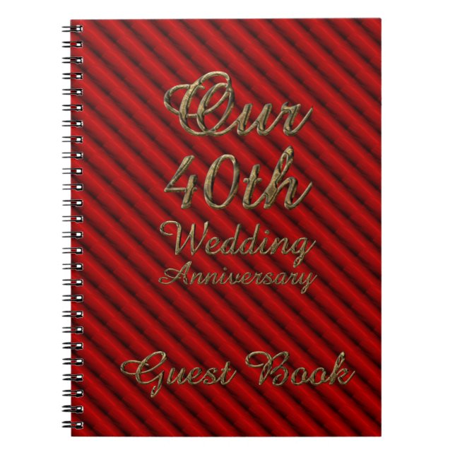 40e anniversaire de Mariage Livre d'or Ruby (Devant)