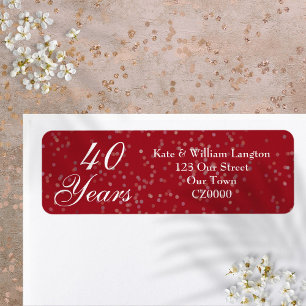 40e Anniversaire de Mariage Rubis Stardust Confett