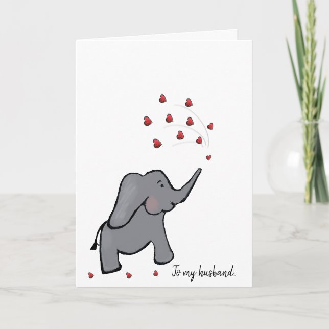 40e anniversaire du mariage de rubis carte d'éléph (Devant)