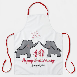 40e anniversaire du mariage de rubis tablier d'élé