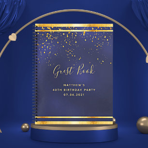 40e anniversaire fête 40 livre d'or bleu foncé